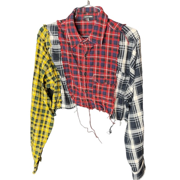 Multi - Plaid Crop Top - Picture 5 of 7